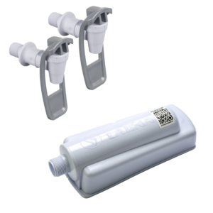 KIT - FILTRO P355 + TORNEIRAS BRANCA COM PRATA PA355