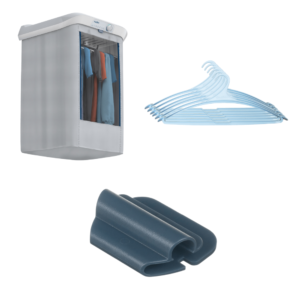 KIT CÂMARA DE SECAGEM + SEIS CABIDES + TRAVAS PARA SECADORAS DE ROUPAS LATINA