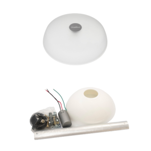 LENTE DE VIDRO PARA VENTILADOR DE TETO + KIT PARA INSTALAÇÃO